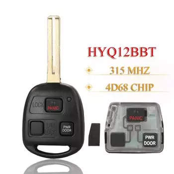 Jingyuqin 3 кнопки дистанционный ключ 315 МГц HYQ12BBT 4D68 чип для Lexus RX330 RX350 RX400h 89070-48821 с лезвием Toy40