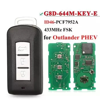 Jingyuqin 3 кнопки Smart Remote брелок FSK 433 МГц ID46 ID47 чип для Mitsubishi Lancer Outlander ASX Eclipse Cross 7952 7938