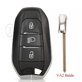 Jingyuqin 3-кнопочный Чехол Для Дистанционного Ключа Для Peugeot 3008 5008, Совместимый С Citroen C3 C5, Без Вырезов Va2 Hu83