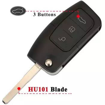 Jingyuqin 3-кнопочный модифицированный складной пульт дистанционного управления автомобильный ключ для Ford Focus 2 3 Mondeo Fiesta Galaxy C-MAX чехол для ключа