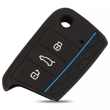 Jingyuqin 3-кнопочный силиконовый чехол для ключей для VW Polo 2016 Golf 7 MK7 для Skoda Octavia Combi A7 для SEAT Leon Ibiza CUPTRA