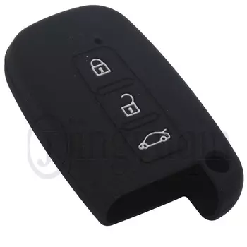 Jingyuqin 3-кнопочный силиконовый чехол для ключей FOB для Hyundai Solaris HB20 Veloster SR IX35 Accent Elantra i30 Smart Key