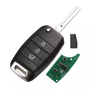 Jingyuqin 3-кнопочный складной дистанционный автомобильный ключ для Kia K4 2013-2016 433 МГц с транспондером ID46 полный ключ