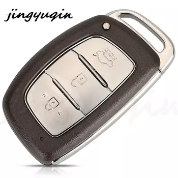 Jingyuqin 3-кнопочный сменный пульт дистанционного ключа автомобиля, чехол-брелок для Hyundai Creta Mistra Elantra Tucson IX35