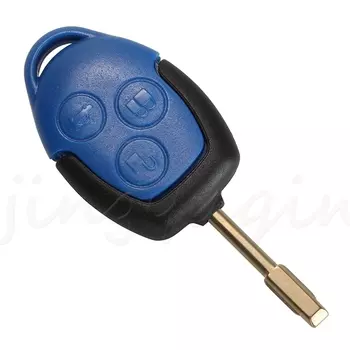 Jingyuqin 3-кнопочный сменный удаленный автомобильный ключ для Ford Transit WM VM 2006-2014 FO21 Key FOB с синим/черным лезвием