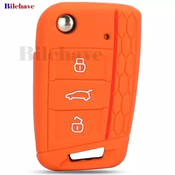 Jingyuqin 3B для VW Polo Golf 7 Tiguan для Skoda Octavia Kodiaq Karoq для SEAT Ateca Leon Ibiza силиконовый чехол для дистанционного ключа автомобиля