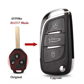 Jingyuqin 433 МГц 4D62 ID60 G чип 3-кнопочный дистанционный ключ для Subaru Forester OutBack XV оригинальный/обновленный складной ключ-брелок