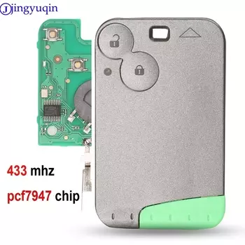 Jingyuqin 433 МГц Pcf7947 чип 2-кнопочный удаленный смарт-ключ автомобиля для Renault Laguna с необрезанным лезвием ключа