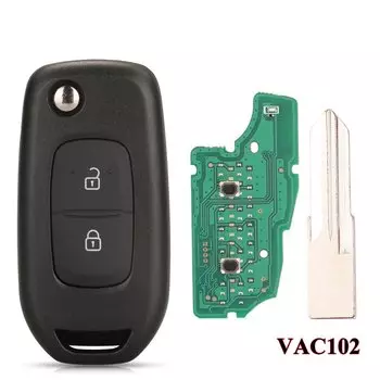 Jingyuqin 433 МГц PCF7961M 4A Чип Дистанционного Ключа С 2 Кнопками Складной Пульт Дистанционного Управления Для Renault Daci...