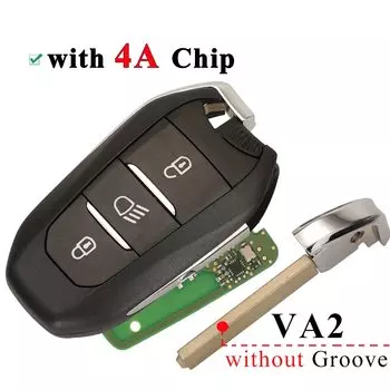 Jingyuqin 434 МГц FSK 4A чип Автомобильный Дистанционный ключ для Peugeot 3008 5008 2016 Citroen C3 C5 дистанционное управление БЕСКЛЮЧЕВОЙ вход fob фара