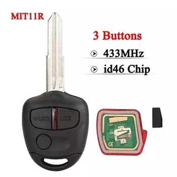 Jingyuqin 434 МГц ID46 чип дистанционного управления автомобильный брелок для Mitsubishi Lancer Outlander Shogun Pajero MIT11 MIT11R Blade