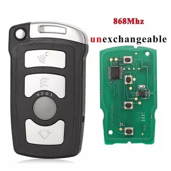 jingyuqin 4 кнопки дистанционного брелока 315 / 315LP / 433Mhz / 868MHz для BMW 7-й серии E65 E66 с чипом ID46 7953 CAS1 Система HU92 UNCUT