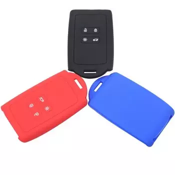 Jingyuqin 4 кнопки для Renault Koleos, Kadjar, Megan 2016-2017, Fob, чехол для дистанционного ключа от машины, силиконовый чехол, держатель для стайлинга автомобиля