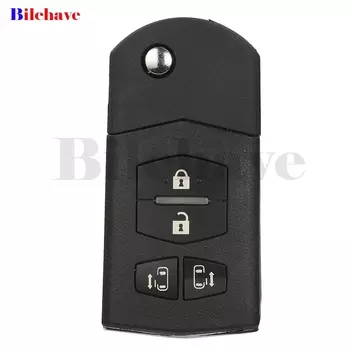 Jingyuqin 4 кнопочный флип-чехол для автомобильного ключа для Mazda 2 3 5 6 M5 M6 CX-5 2004 + Складной автомобильный ключ