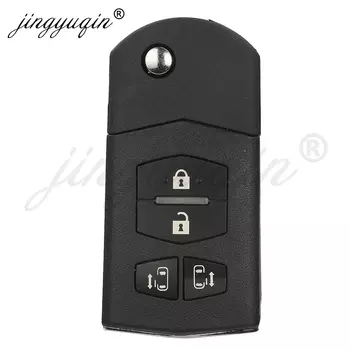 Jingyuqin 4 кнопочный флип-чехол для автомобильного ключа для Mazda 2 3 5 6 M5 M6 CX-5 2004 + Складной автомобильный ключ