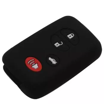 Jingyuqin 4-кнопочный силиконовый автомобильный брелок с дистанционным управлением для Toyota Highlander Prius Venza Land Cruiser, чехол-держатель