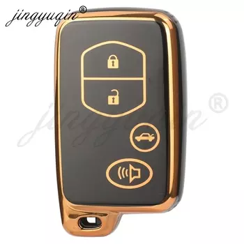Jingyuqin 4BT ТПУ Автомобильный ключ для Toyota RAV4 Highlander Camry Avalon Prius Alpha Aqua Land Cruiser Auris силиконовый чехол с дистанционным управлением