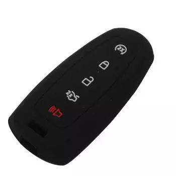 Jingyuqin 5-кнопочный силиконовый чехол для автомобильного ключа для Ford Escape Explorer Edge Flex Focus Taurus Lincoln Mks Holder Smart Key