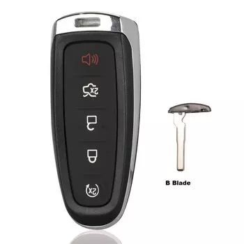 Jingyuqin 5 кнопок дистанционного ключа автомобиля чехол Fob для Ford Explorer Edge Escape Flex aurus 2011 2012 2013 2014 2015 умный автомобиль