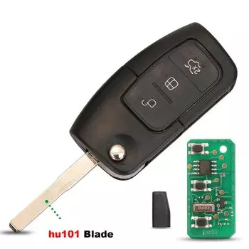 Jingyuqin ASK 433 МГц складной чехол для дистанционного ключа для Ford Fiesta Focus 2 Ecosport Kuga Escape C Max Ka Fob HU101/ FO21