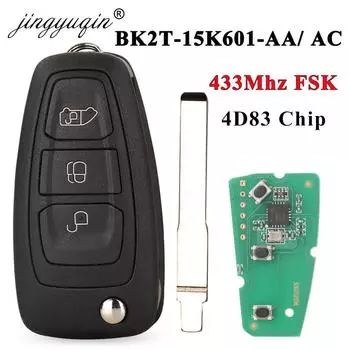 Jingyuqin BK2T-15K601-AA/ AC 434 МГц ASK 4D +(83) чип автомобильные ключи для Ford Tourneo Transit Custom Flip Key Fob Aftermarket