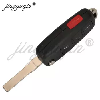Jingyuqin Чехол Для Автомобильного Ключа 3/4 Кнопки Для VW VOLKSWAGEN Touareg Phaeton Skoda Флип-дизайн С Дистанционным Управ...