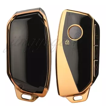 Jingyuqin чехол для автомобильного ключа из ТПУ, брелок для BMW i7 X7 G07 LCI iX I20 X1 U11 7 серии G70 G09 XM U06 G81 M3 2023, защитная защита без ключа