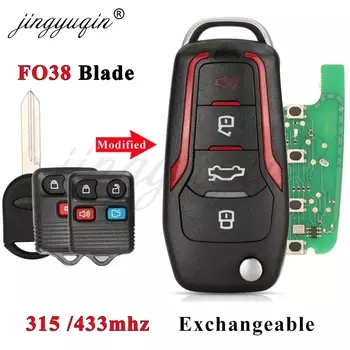 Jingyuqin CWTWB1U331 модифицированный дистанционный автомобильный откидной ключ для Ford F150 Explorer Focus Edge Escape Ranger Mustang Flex Mercury Lincoln