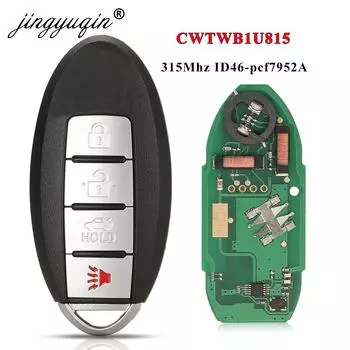 Jingyuqin CWTWB1U815 Умный Дистанционный Ключ Без Ключа Для Nissan Sunny Teana Sylphy Sentra Versa 315 МГц ID46-pcf7952A 4BTN...