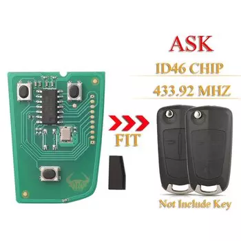 Jingyuqin дистанционный автомобильный брелок 433,92 МГц ID46 для Chevrolet Captiva Opel Antara ZAFIRA GMC Terrain
