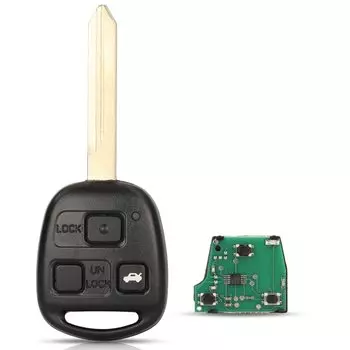 Jingyuqin дистанционный брелок 2/3 BTN 433 МГц 4D70/4C чип для Toyota Yaris Avensis Corolla P/N: 89071-0D030 с необрезанным лезвием TOY47
