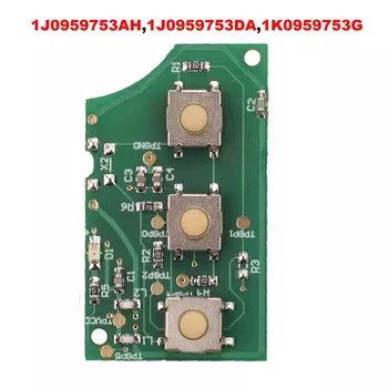 Jingyuqin дистанционный флип-ключ автомобиля, печатная плата 433 МГц для VW Golf Passat Polo Jetta Touran Bora Sharan 1J 0959753 AH/DA 1K 0959753 Г