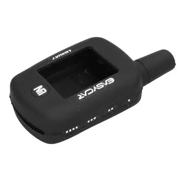 Jingyuqin для EASYCAR E9, силиконовый чехол для ключей, русская версия, 2-сторонняя автомобильная сигнализация, ЖК-брелок с дистанционным управлением
