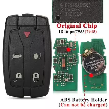 Jingyuqin для Land Rover Freelander 2 умный пульт дистанционного управления автомобильный ключ 315 МГц/433 МГц PCF7945A WJZ 5 кнопок с небольшим необработанным лезвием