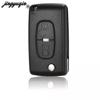 Jingyuqin для Peugeot 4007 ET 4008 Citroen C-Crosser C4 Aircross 2-кнопочный откидной чехол для дистанционного ключа брелок MIT-11R Blade CE1731