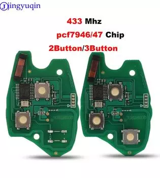 Jingyuqin для Renault Clio Scenic Kangoo Megane PCF7946/PCF7947/4A чип 2/3BTN автомобильный костюм для дистанционного ключа