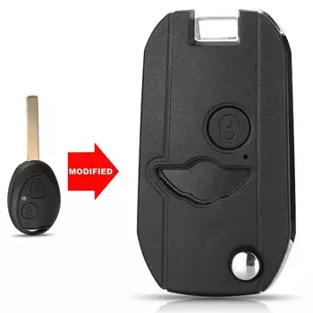 Jingyuqin модифицированный 2-кнопочный корпус автомобильного ключа для MG BMW Mini Cooper R53 R50 S для Land Rover 75 Z3 Z4 X3 X5 e46 e39 e36 e34