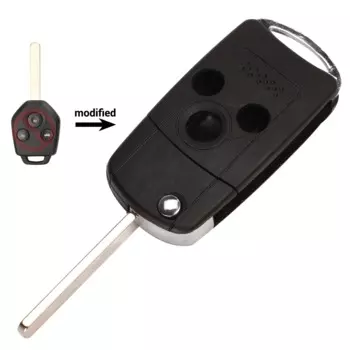 Jingyuqin модифицированный 3-кнопочный откидной чехол для автомобильного ключа для Subaru Forester Outback XV Legacy складной чехол для дистанционного ключа обновленный стиль