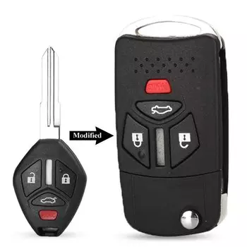 Jingyuqin модифицированный дистанционный флип-брелок, подходит для Mitsubishi Galant Eclipse Lancer, 3/4 кнопки, складной чехол