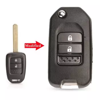 Jingyuqin модифицированный флип-чехол с дистанционным управлением для Honda FIT XRV VEZEL CITY JAZZ CIVIC HRV 2/3/4 кнопки складной чехол для ключей обновление Fob