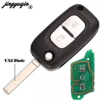 Jingyuqin модифицированный откидной дистанционный ключ 433 МГц PCF7946/7947 для Renault Vivaro Traffic Master Kangoo Clio Dacia FOB VA2 NE72 VAC102