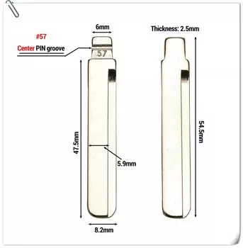 jingyuqin НЕТ. 56 57 66 25 # Лезвие ключа для BYD F3 F3R F0 Geely Vision Lifan 620, замена заготовки автомобильного ключа