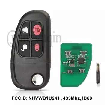 Jingyuqin NHVWB1U241 4D60 Чип-дистанционный Ключ Для Jaguar X-Type S-Type 1999-2009 XJ XJR 315 МГц 433 МГц Fo21 Blade 4 Кнопки