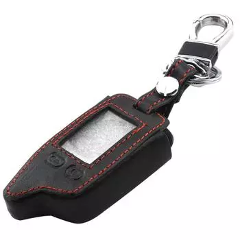 Jingyuqin новый кожаный чехол для ключей для Tomahawk TW9010 TW9020/TW4000/TW701 ЖК-брелок с дистанционным управлением, чехол для брелока, двусторонняя автомобильная сигнализация