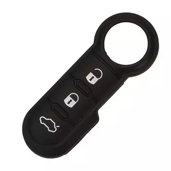 Jingyuqin откидной дистанционный автомобильный ключ, белая кнопка для FIAT 500 500L Punto Bravo Panda Freemont, 3 кнопки, резиновая замена