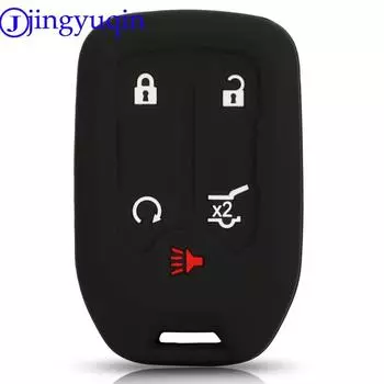 Jingyuqin силиконовый резиновый держатель для автомобильного ключа, защитный чехол для Chevrolet Silverado для GMC Sierra 2019 2020, дистанционный брелок