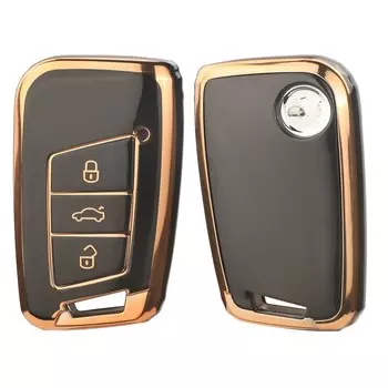 Jingyuqin ТПУ автомобильный чехол для дистанционного ключа для Volkswagen VW Magotan Passat B8 Golf Seat Skoda Superb A7 Kodiaq защитные аксессуары