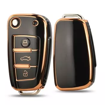 Jingyuqin ТПУ Автомобильный Флип-чехол Для Audi Защитный Держатель Для Ключей Без Дистанционного Управления Автомобильный Клю...