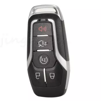 Jingyuqin умный чехол для дистанционного ключа 3/4/5 с кнопкой для Ford Mustang Edge Explorer Fusion Mondeo Kuka, корпус автомобильного ключа с необрезанным лезвием
