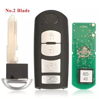 Jingyuqin умный дистанционный ключ-брелок от машины 3 4 кнопки 433 МГц 49 чип для Mazda (Mitsubishi System) 6 3 MX-5 CX-3 CX-5 CX-7 SKE13E-01